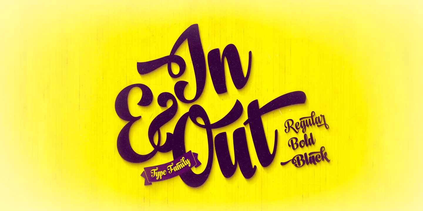 In And Out Font Family Poster