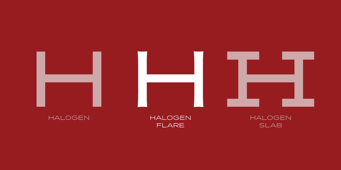 Halogen Flare Font Poster #1