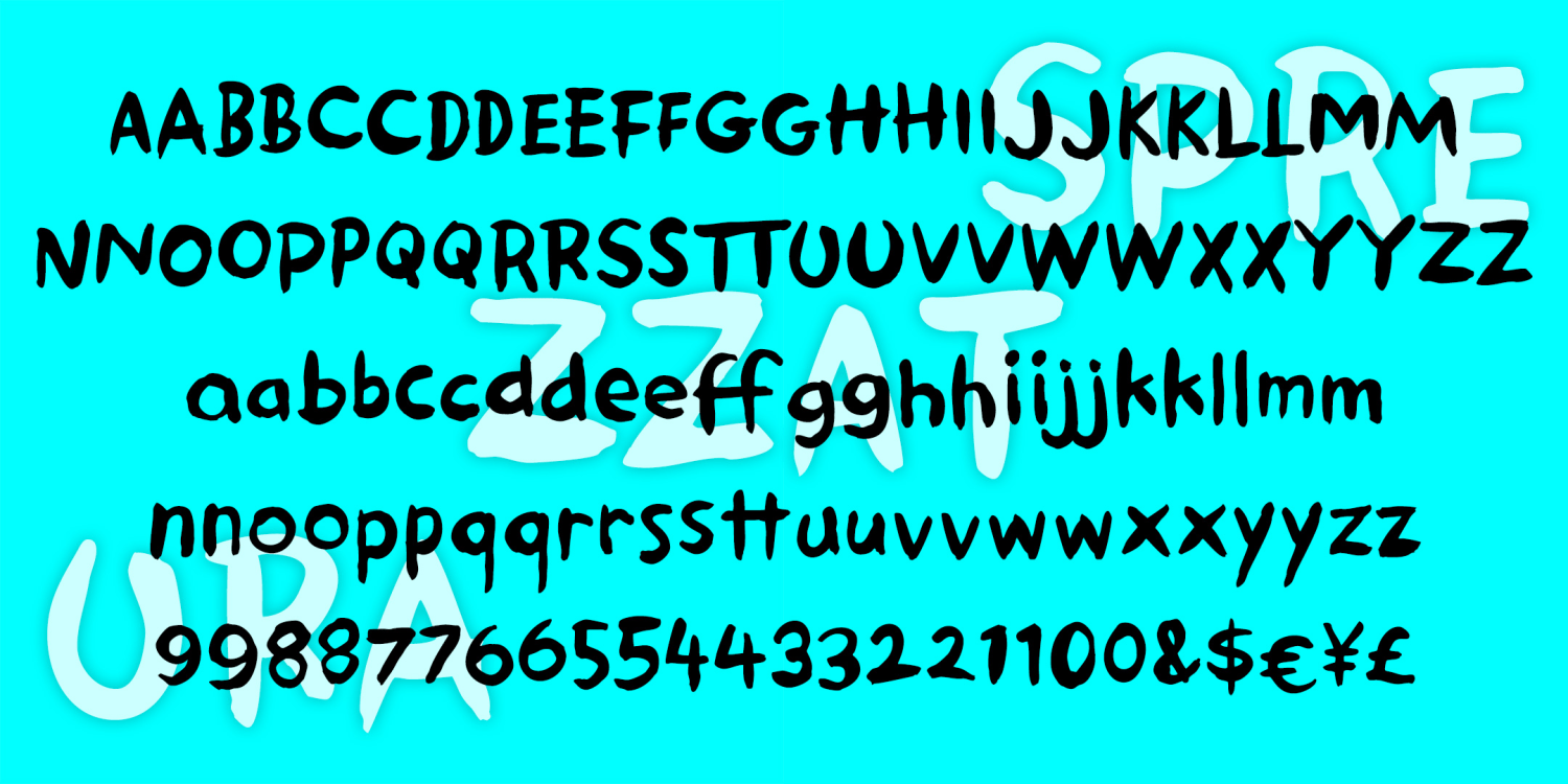 Sprezzatura Font Family Poster