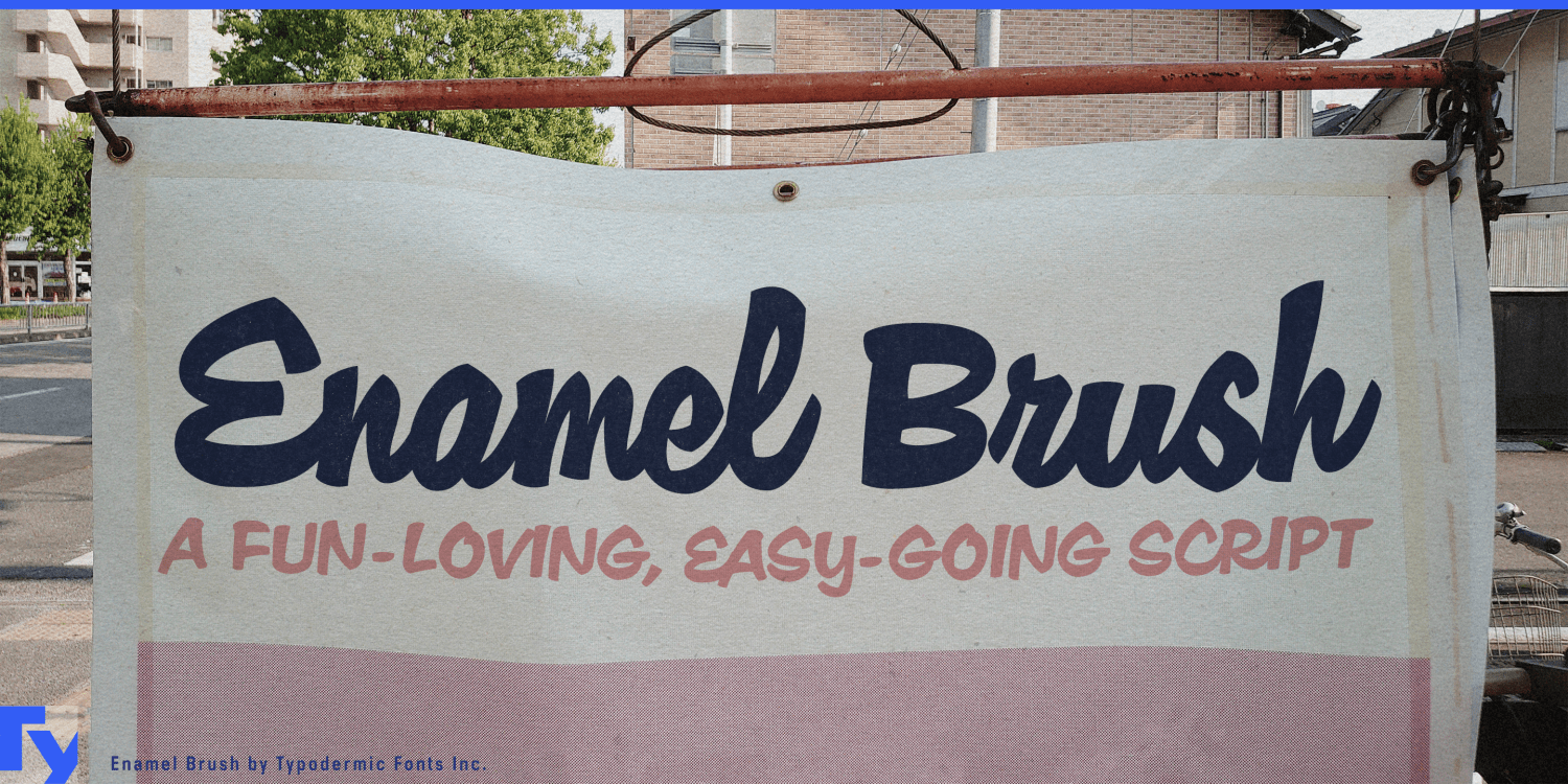 Enamel Brush Font Poster #1