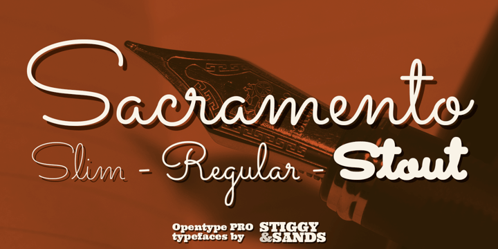 Sacramento Pro Font Poster #1