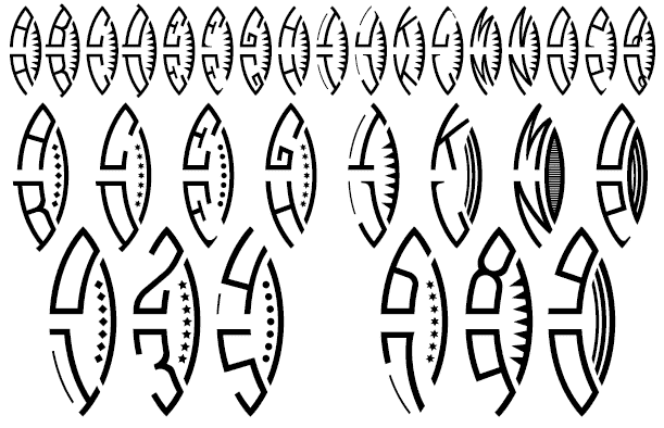 MFC Almond Monogram Font Poster #1