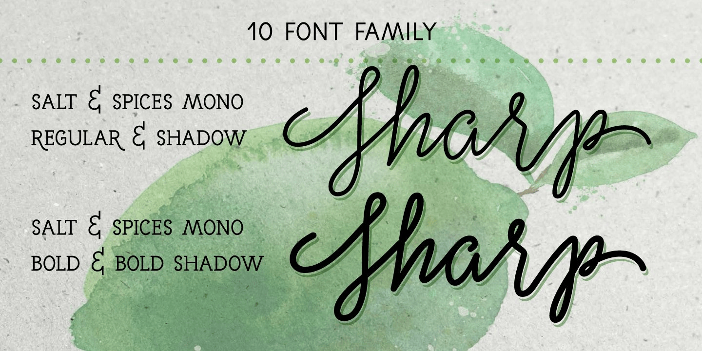 Salt And Spices Mono Font Poster #1