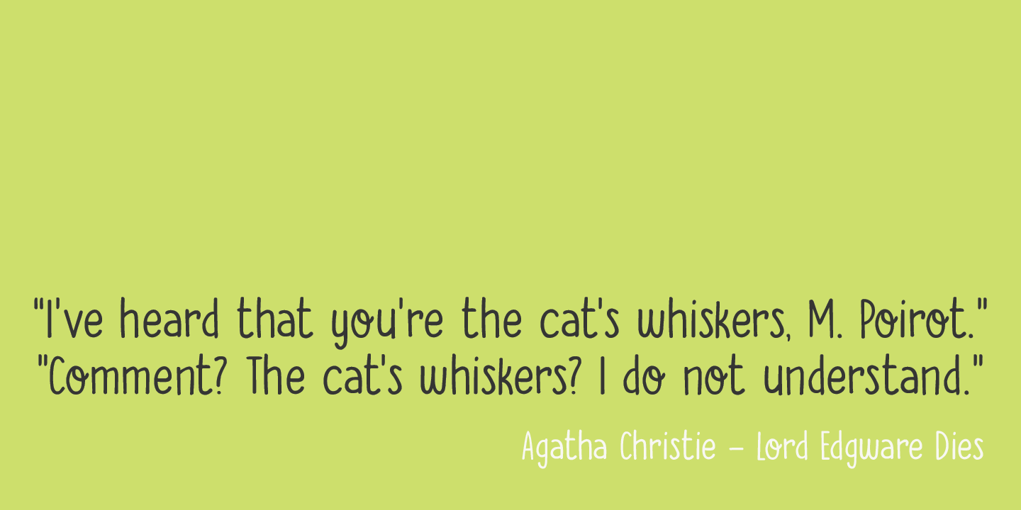 The Cat's Whiskers Font Poster #1