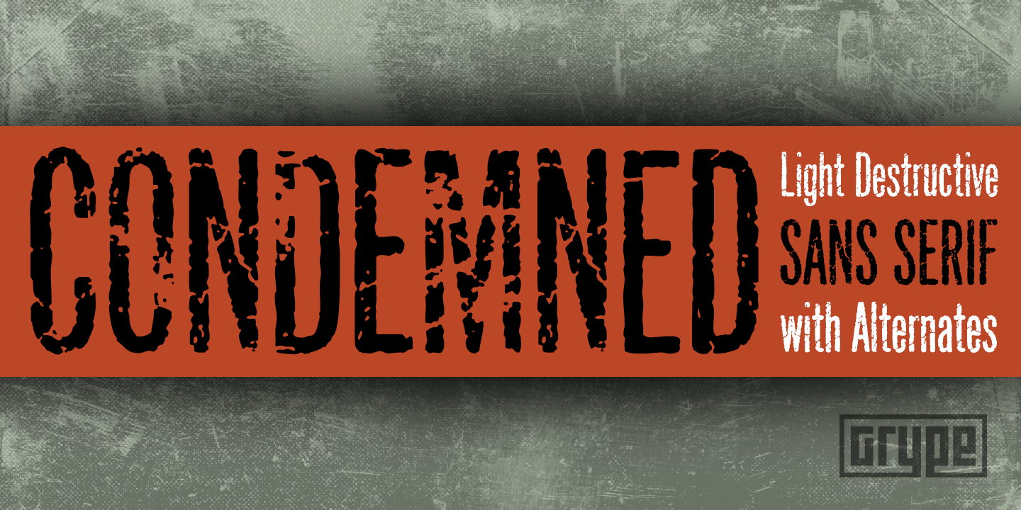 Condemned Font Poster #1