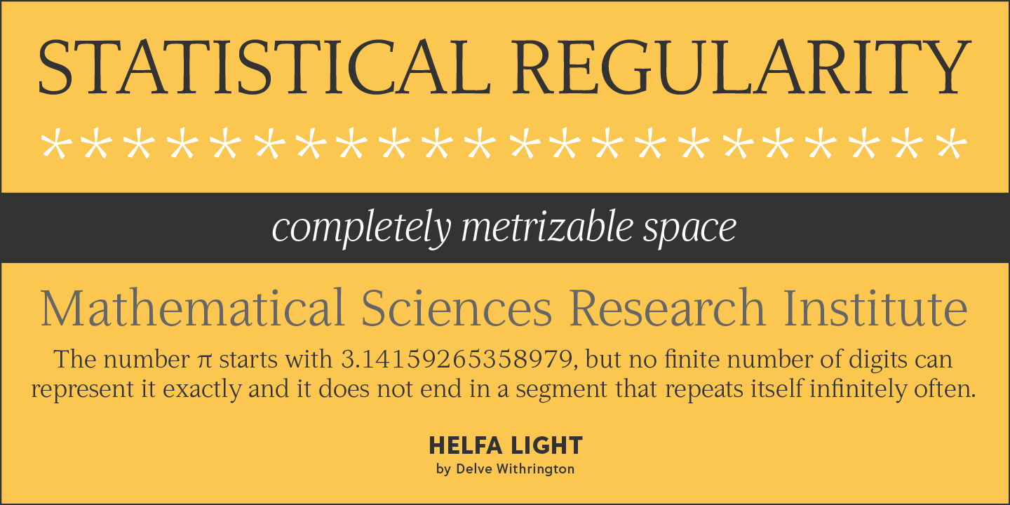 Helfa Font Poster #1