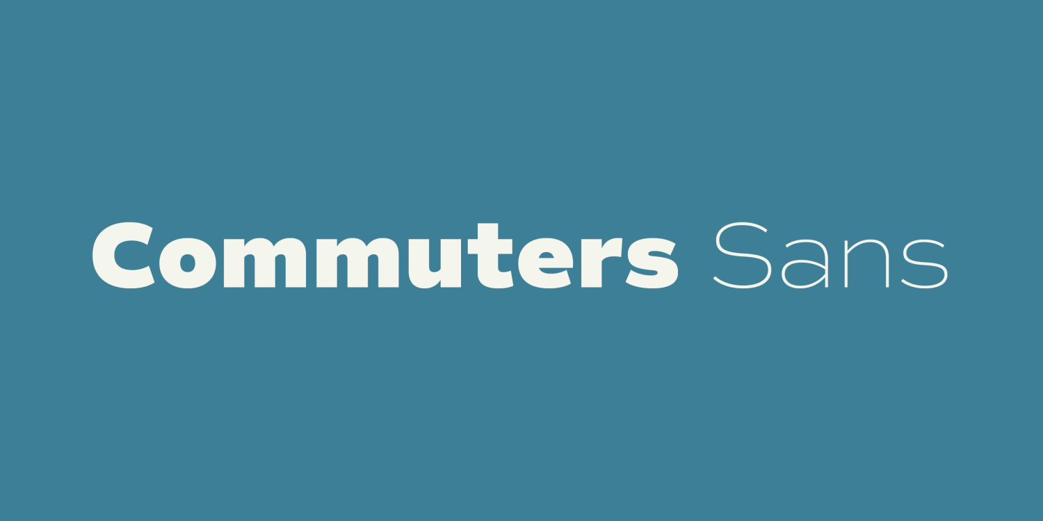 Commuters Sans Font Poster #1
