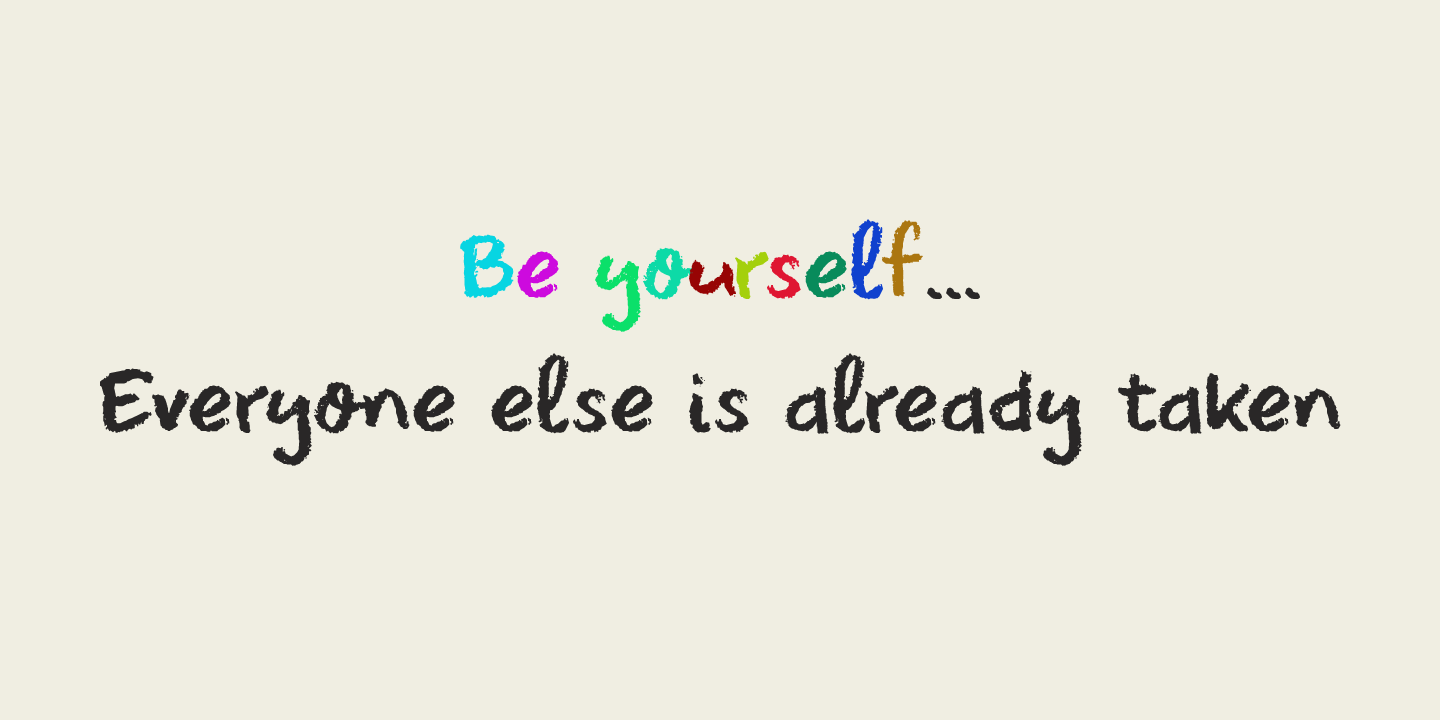 Leftover Crayon Font Poster #1