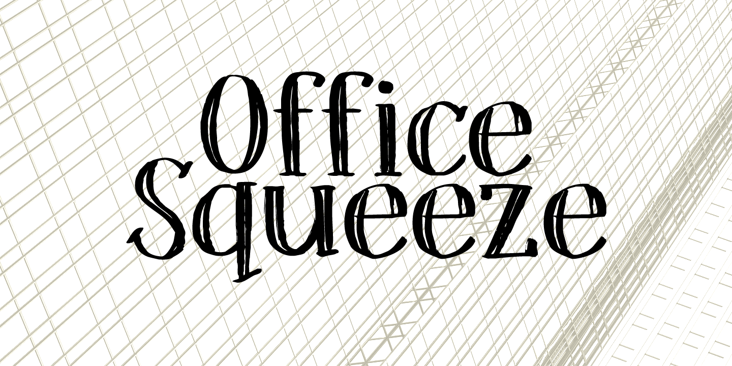 Office Squeeze Font Poster #1