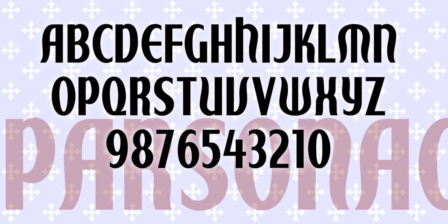 Parsonage Font Family Poster