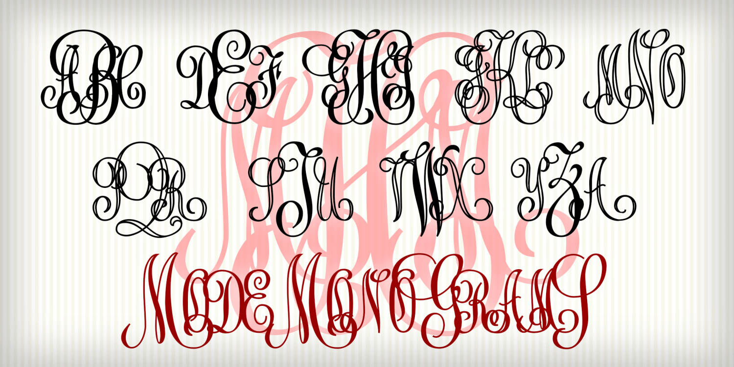 Mode Monograms Font Family Poster