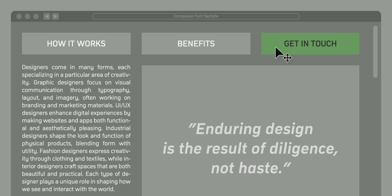 Compasse Font Poster #10