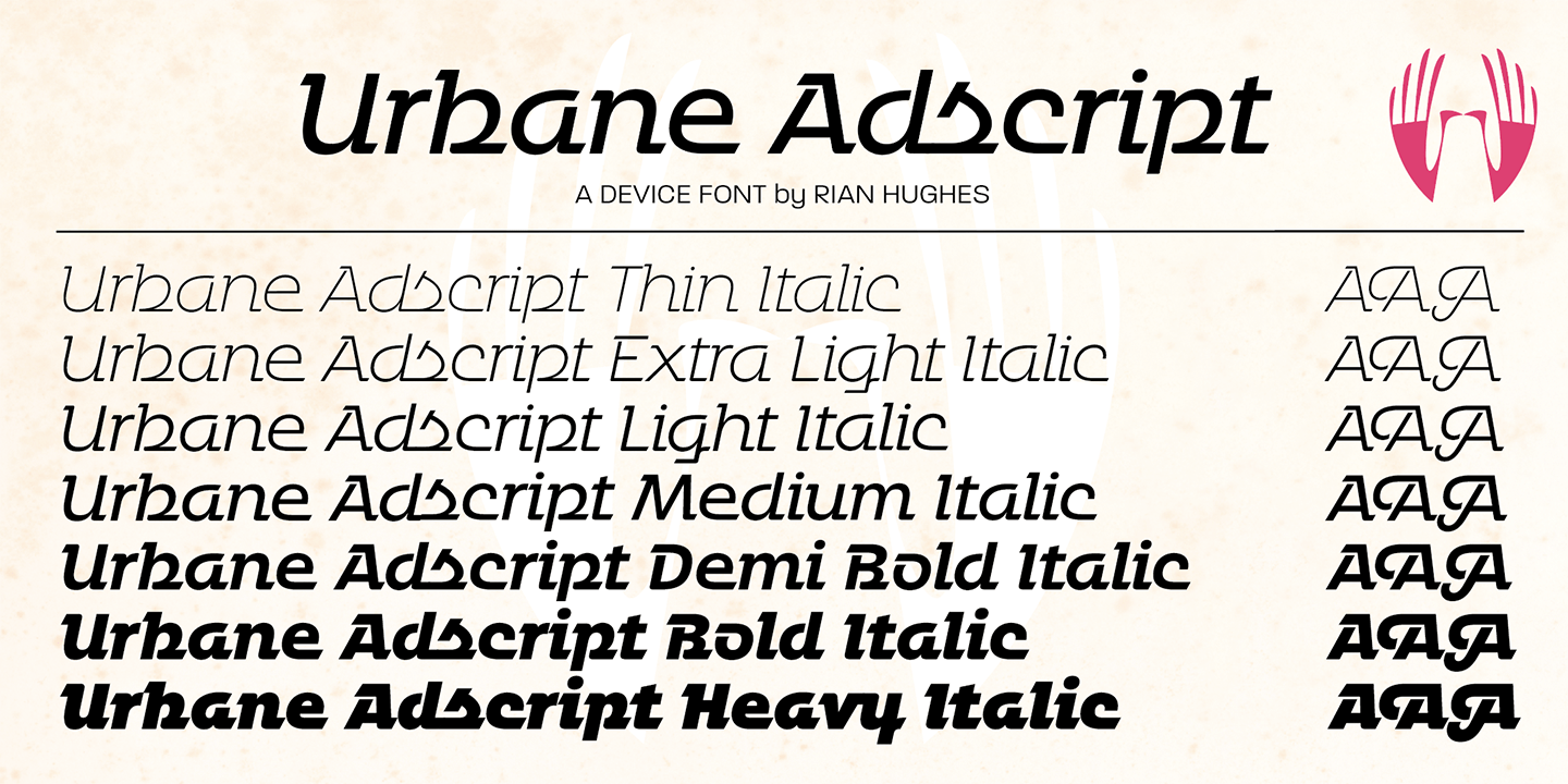 Urbane Adscript Font Poster #1