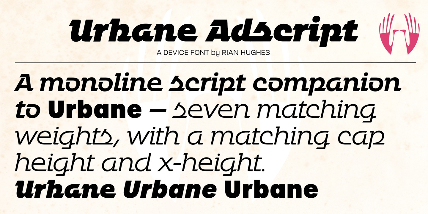 Urbane Adscript Font Poster #1