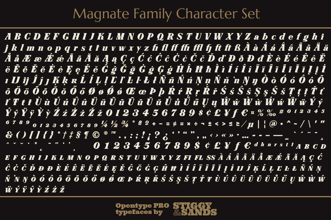 Magnate Font Poster #1