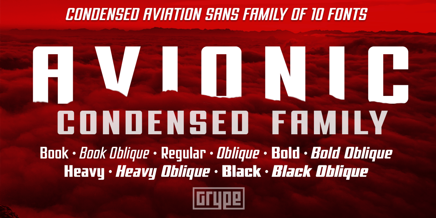 Avionic Condensed Font Poster #1