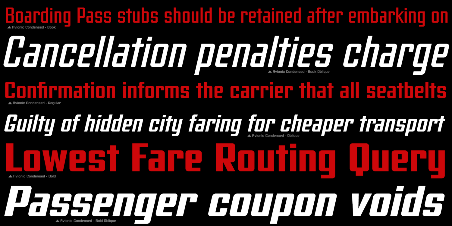 Avionic Condensed Font Poster #1