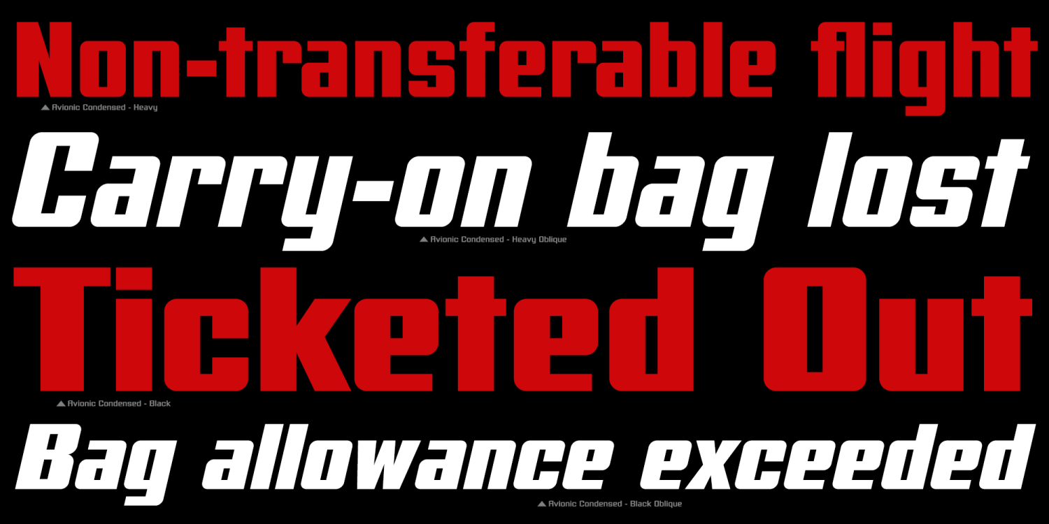 Avionic Condensed Font Poster #1