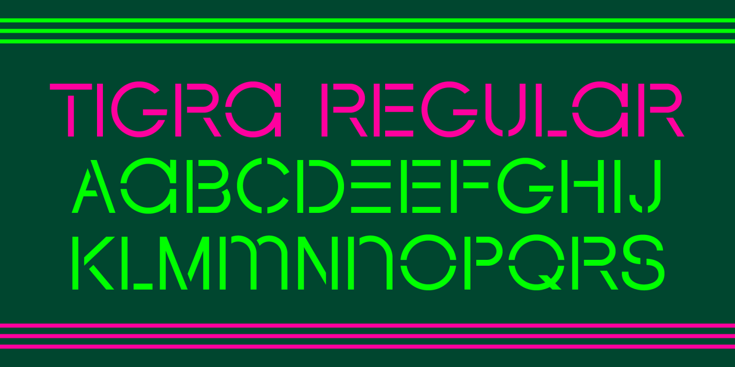 Tigra Regular Font Poster #1
