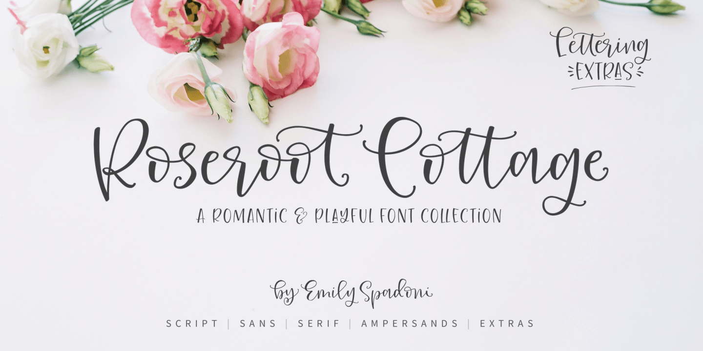 Roseroot Cottage Font Collection Font Family