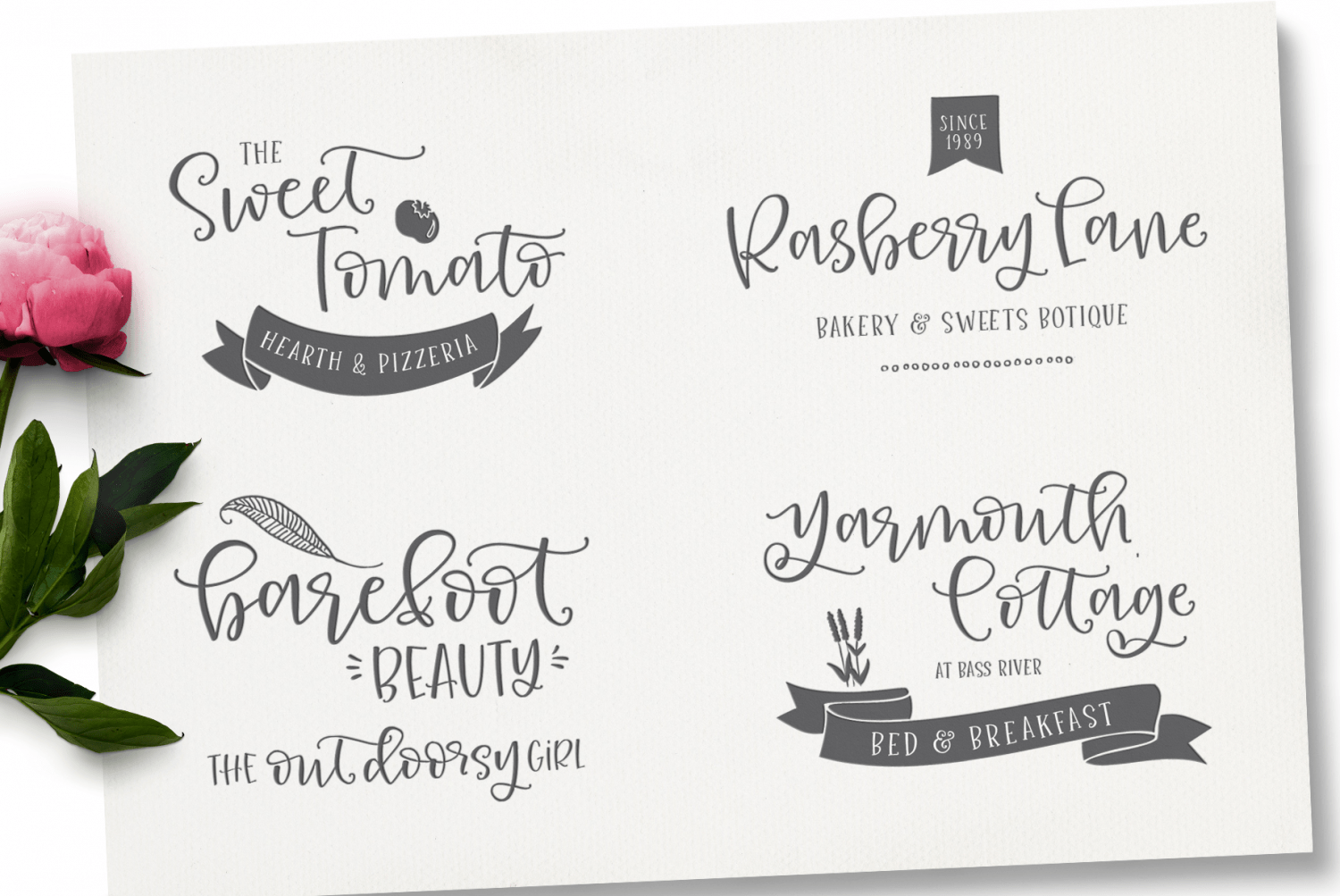 Roseroot Cottage Font Collection Font Poster #1