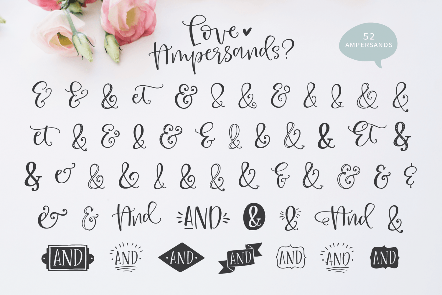 Roseroot Cottage Font Collection Font Poster #1