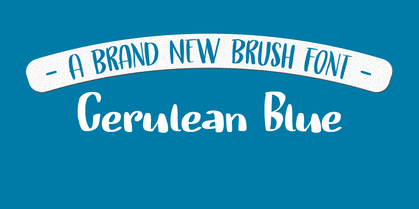 Cerulean Blue Font Poster #1