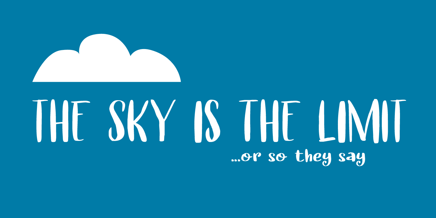 Cerulean Blue Font Poster #1