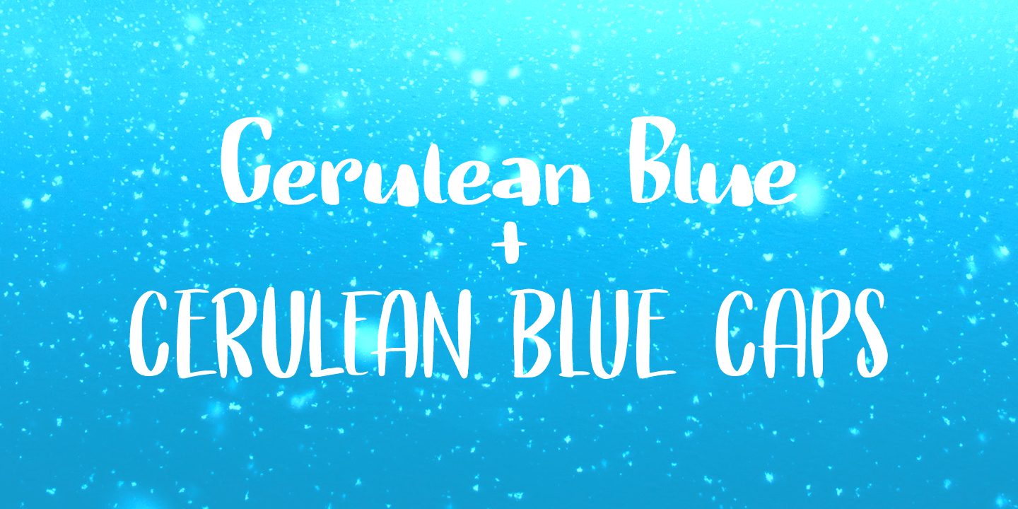 Cerulean Blue Font Poster #1