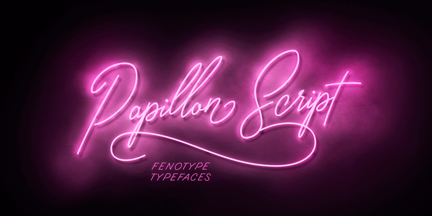 Papillon Script Font Poster #1