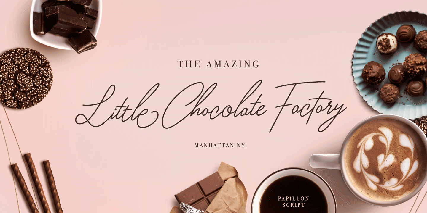 Papillon Script Font Poster #1