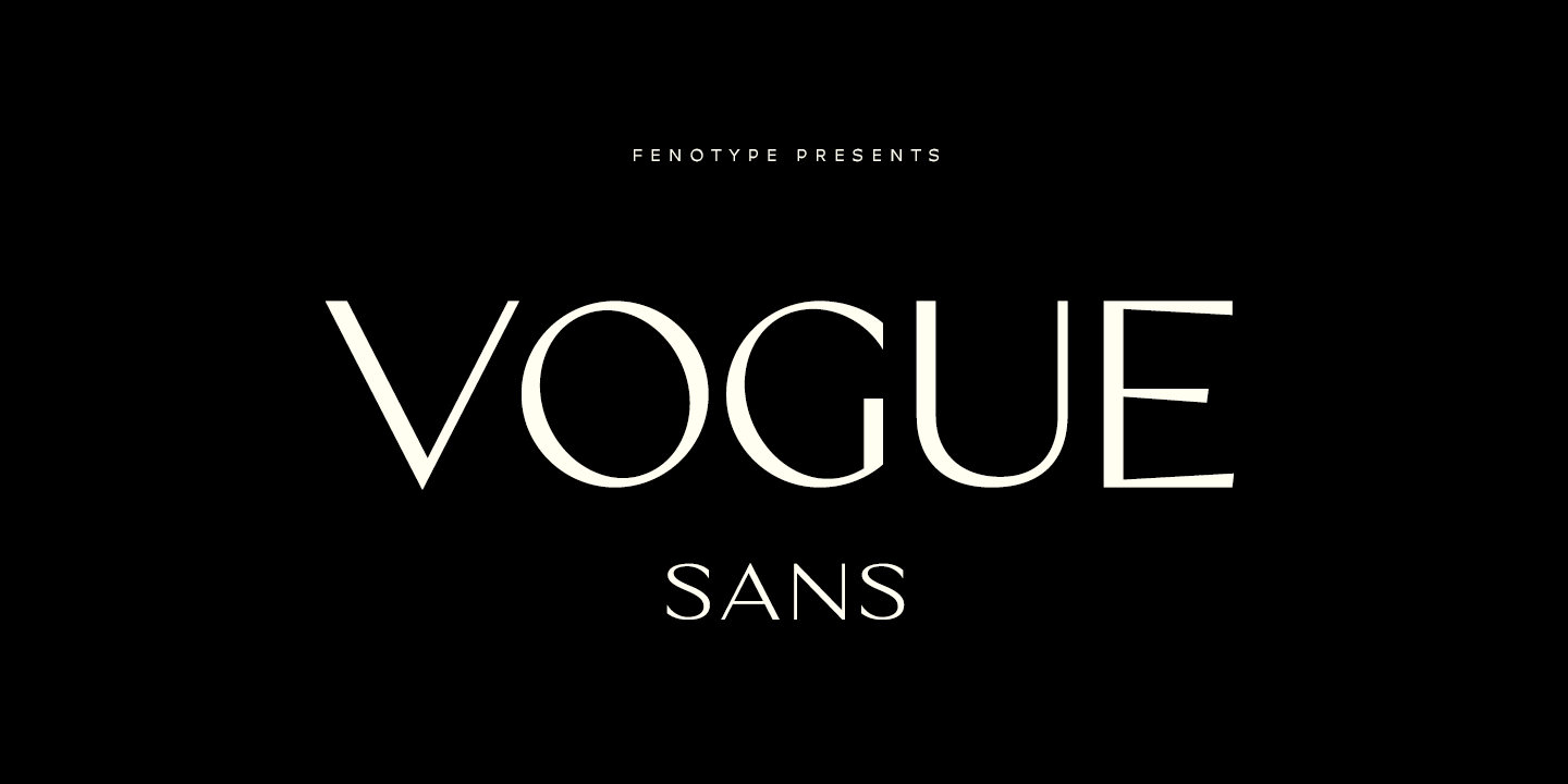 Vogue Sans Font Family Poster