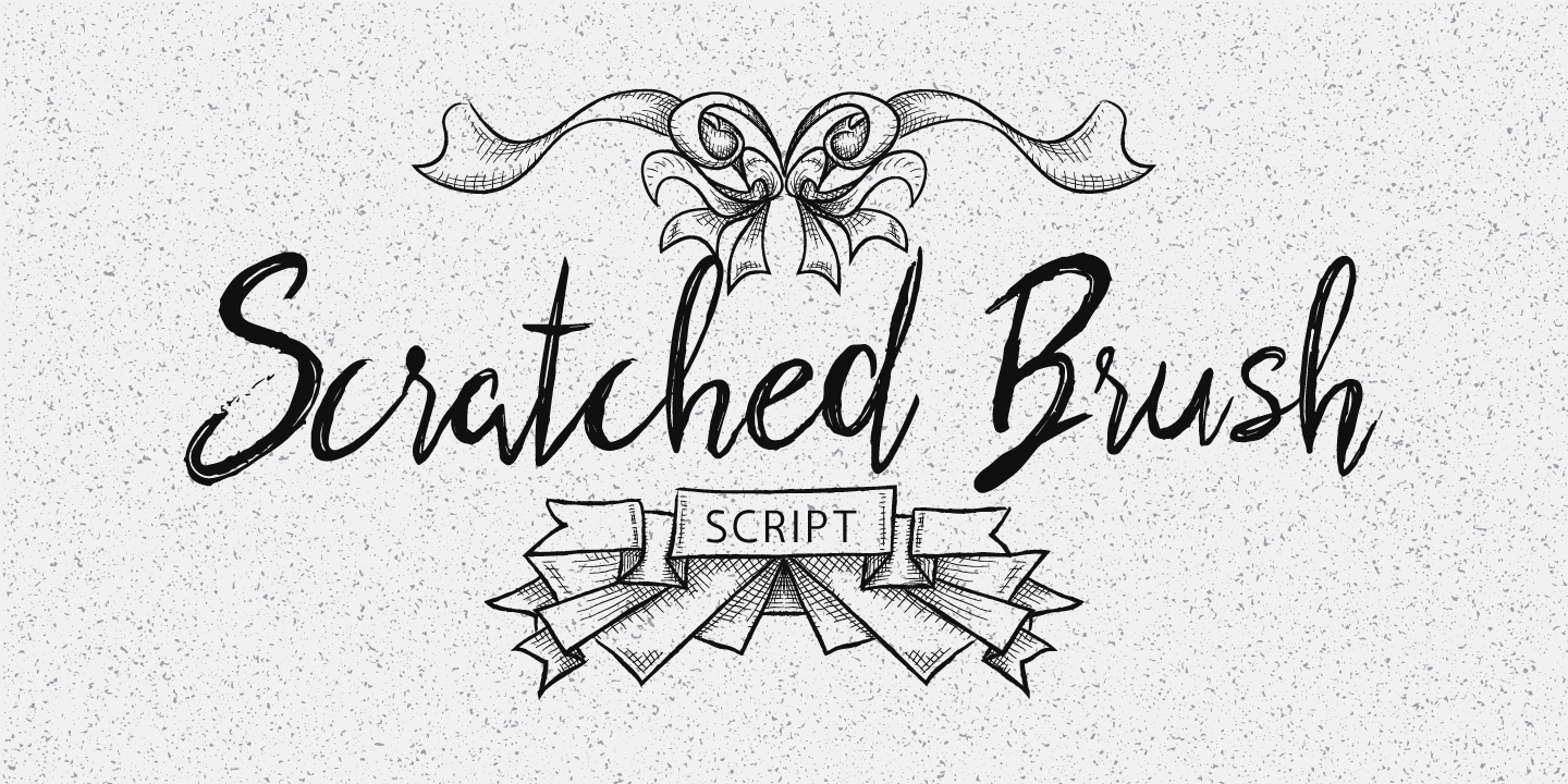 Scratched Brush Script Poster