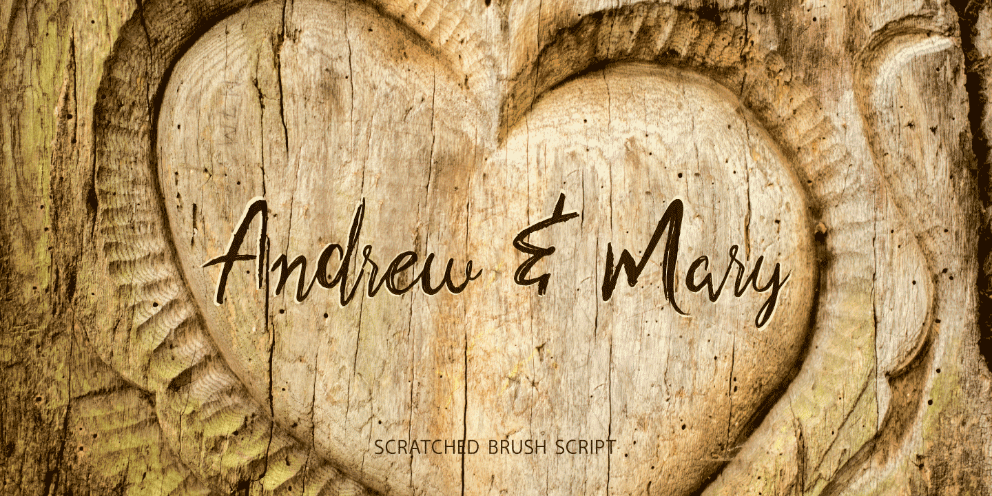 Scratched Brush Script Font Poster #1