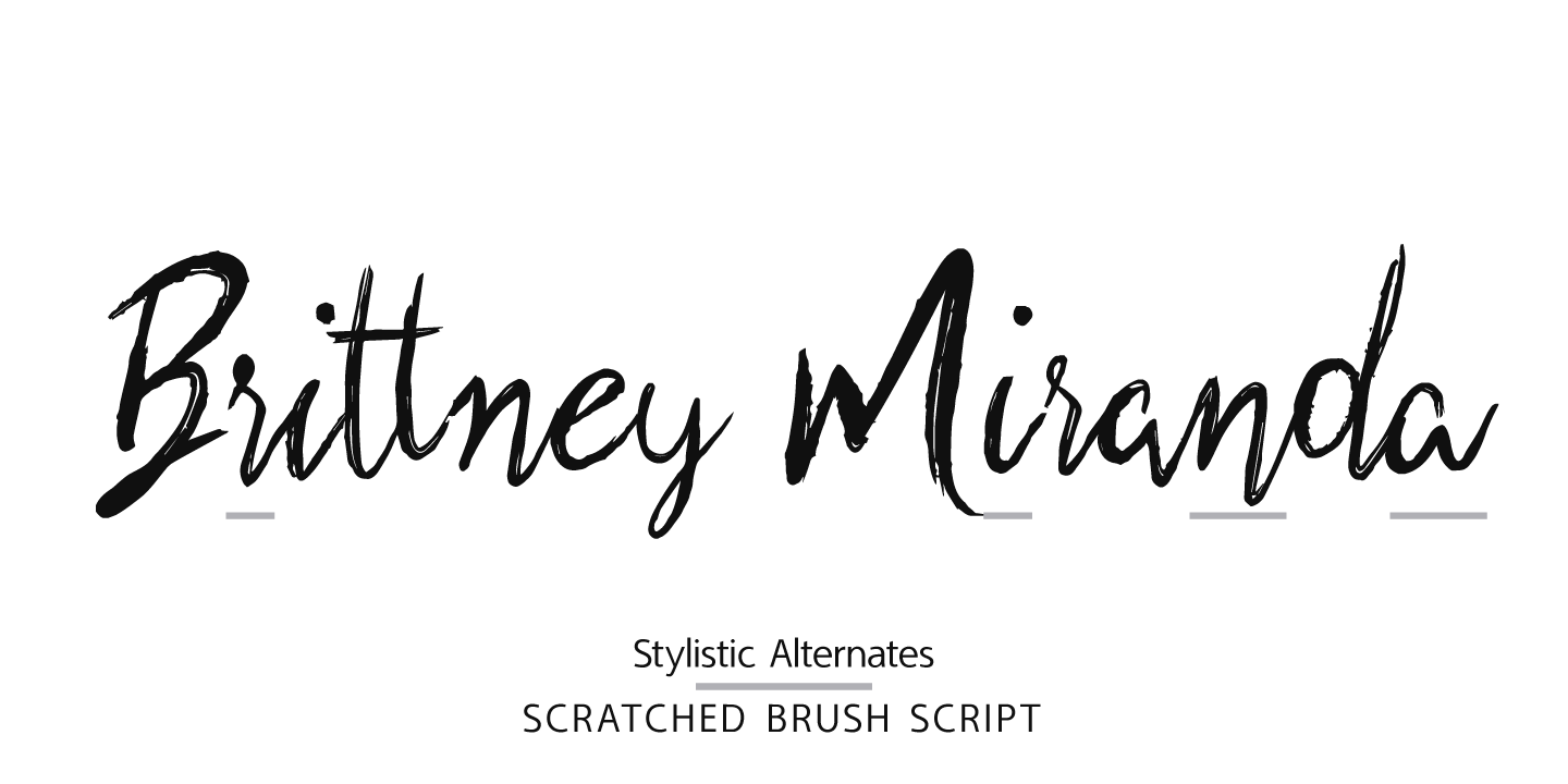 Scratched Brush Script Font Poster #1