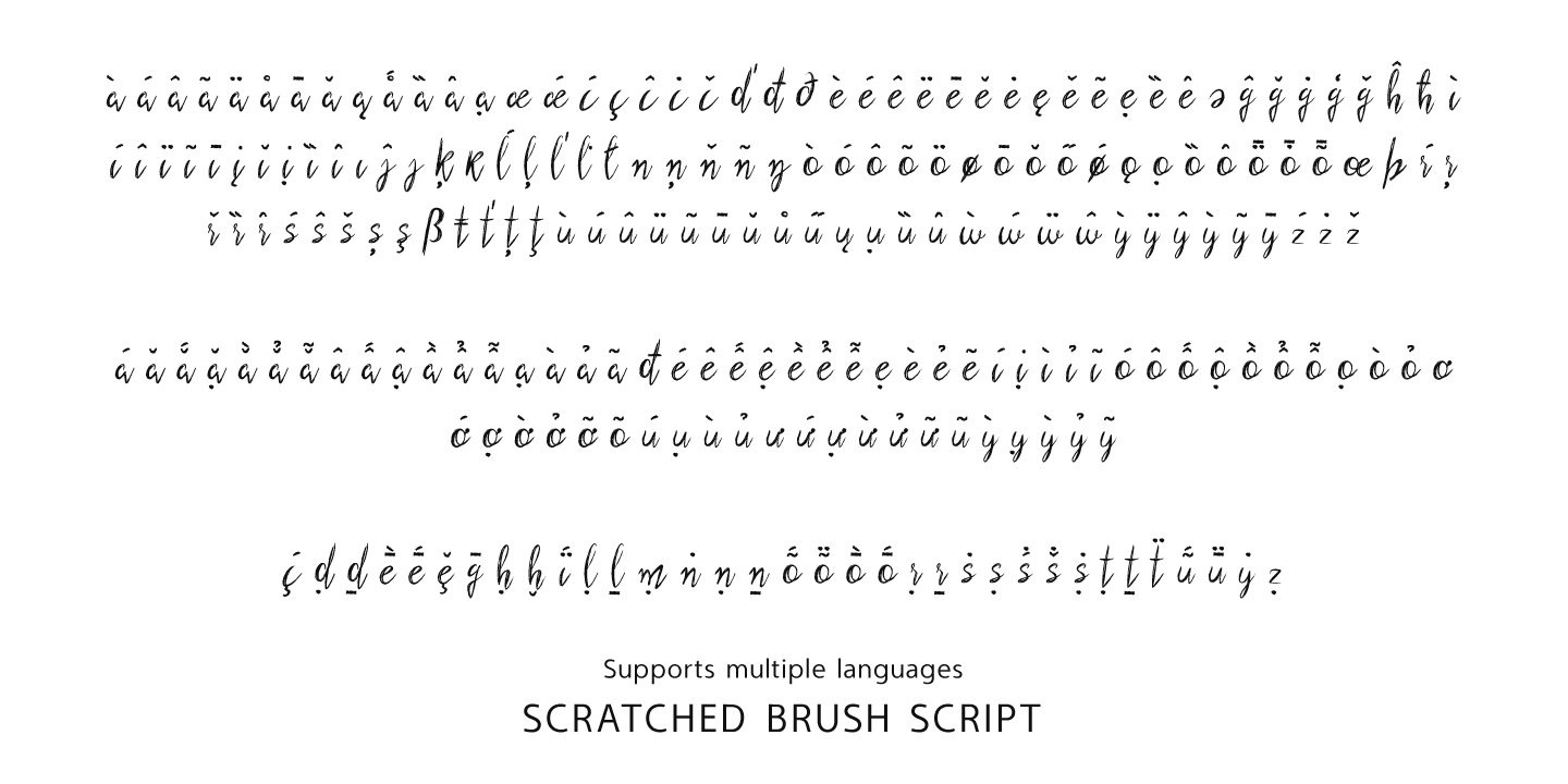 Scratched Brush Script Font Poster #1
