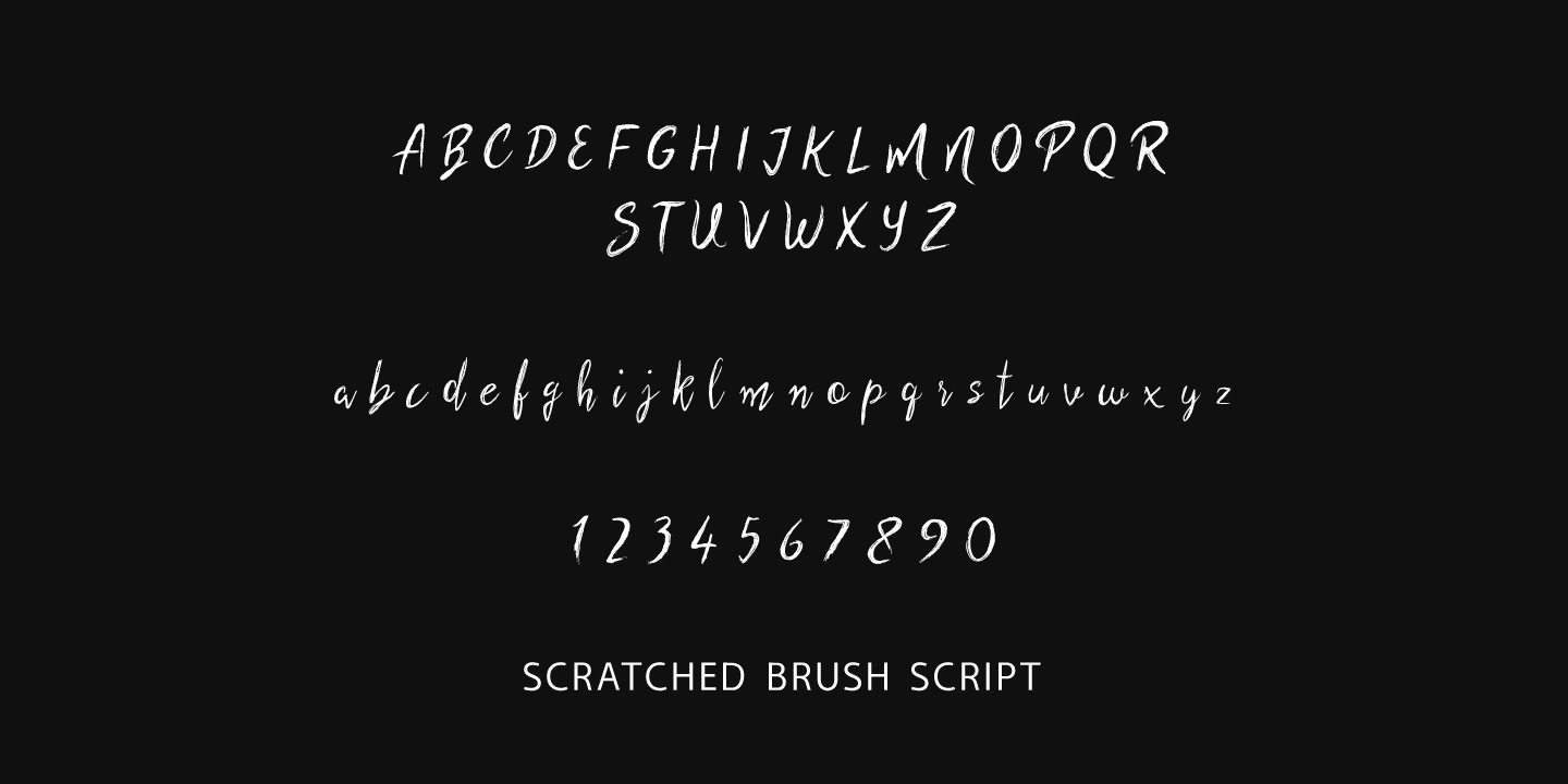 Scratched Brush Script Font Poster #1