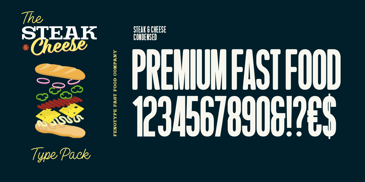 Steak and Cheese Font Poster #1