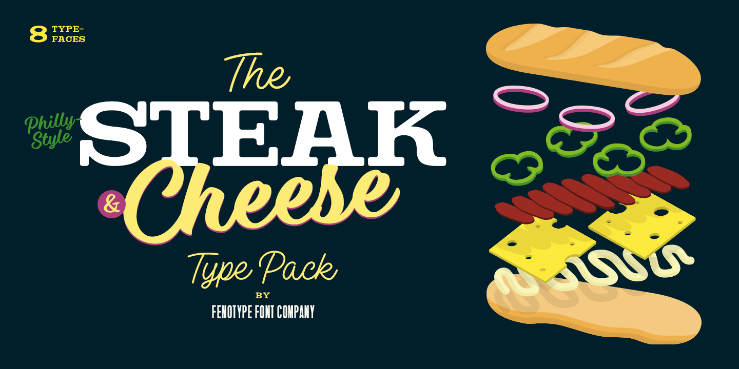 Steak and Cheese Font Poster #1
