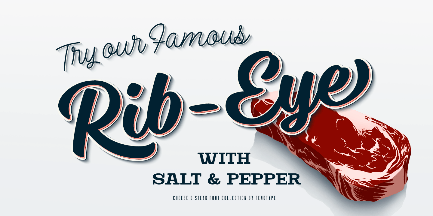 Steak and Cheese Font Poster #1