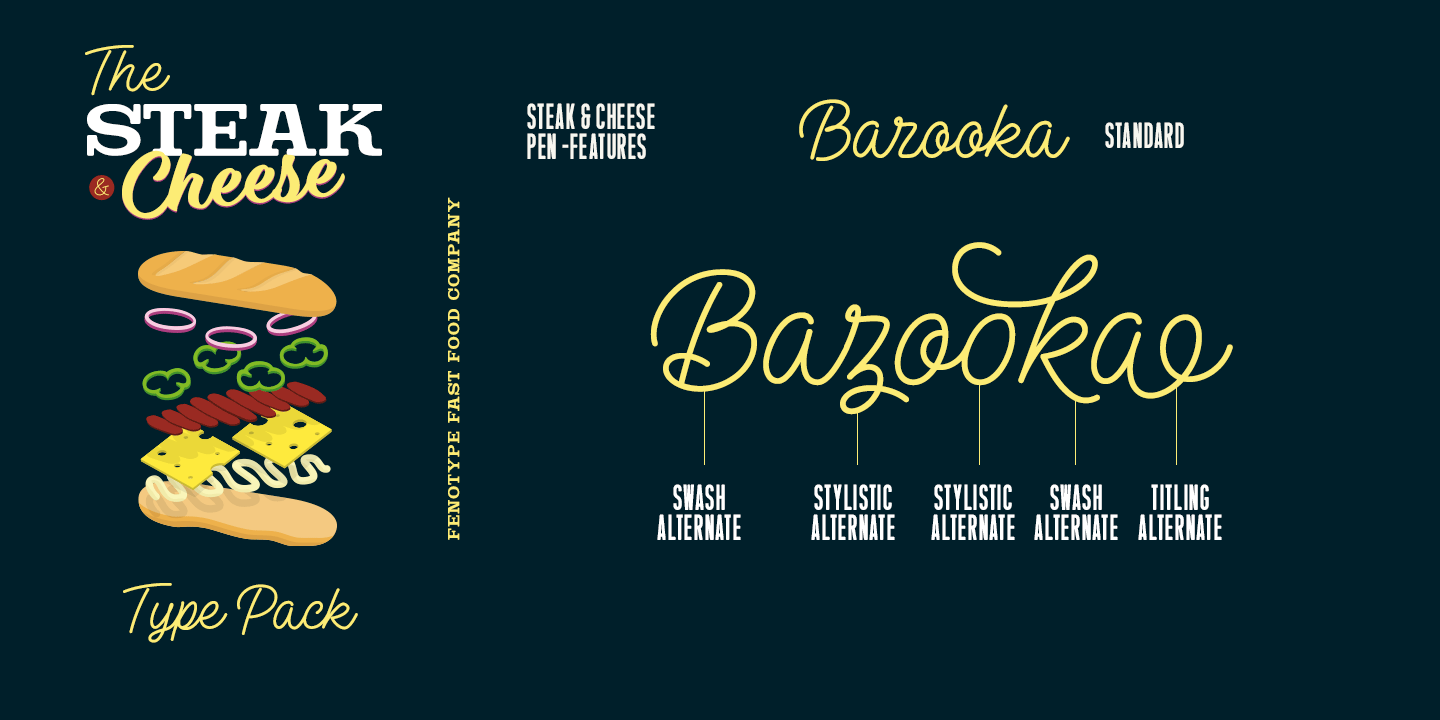 Steak and Cheese Font Poster #1