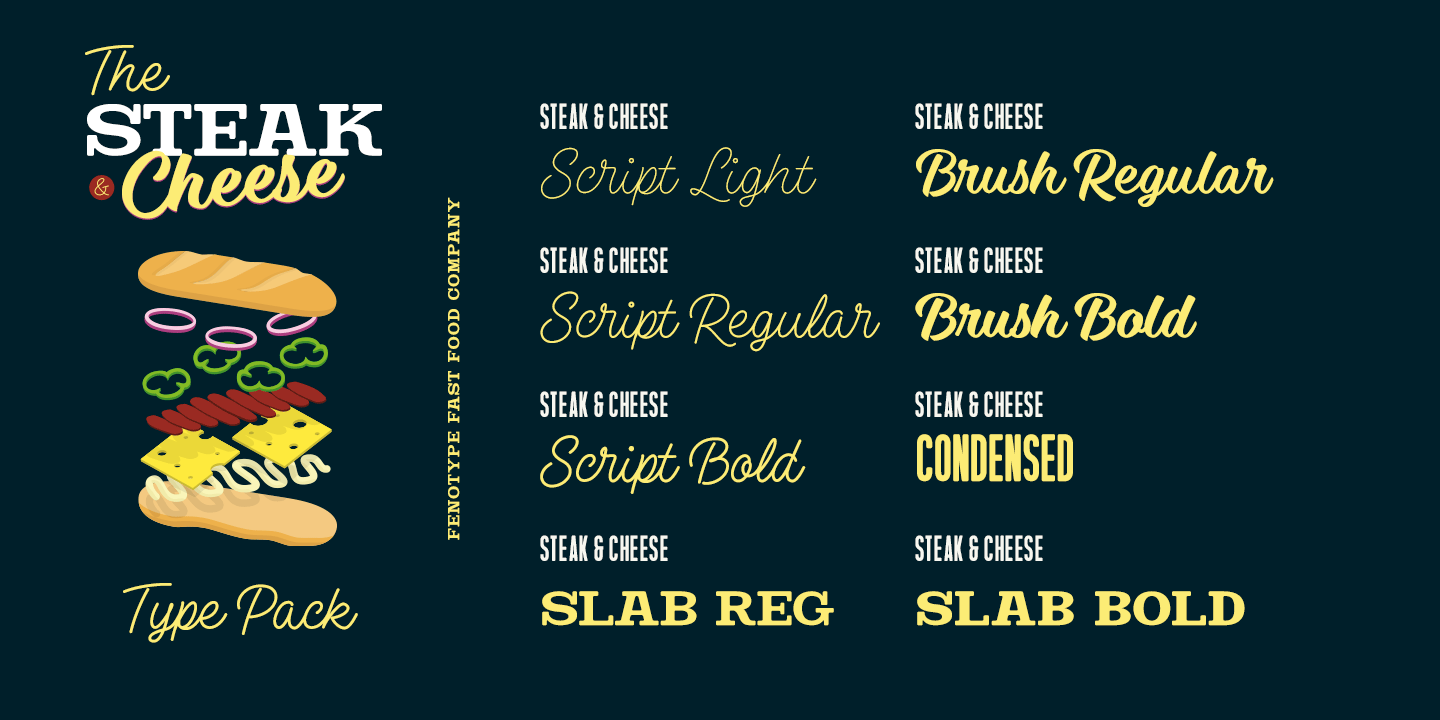 Steak and Cheese Font Poster #1