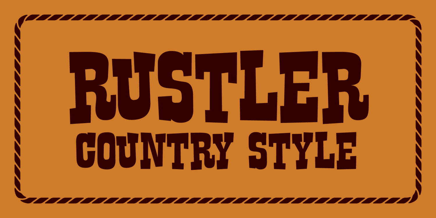 Rustler Regular Font Poster #1