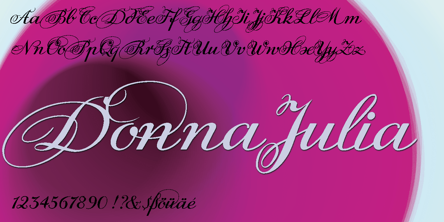Donna Julia Font Poster #1