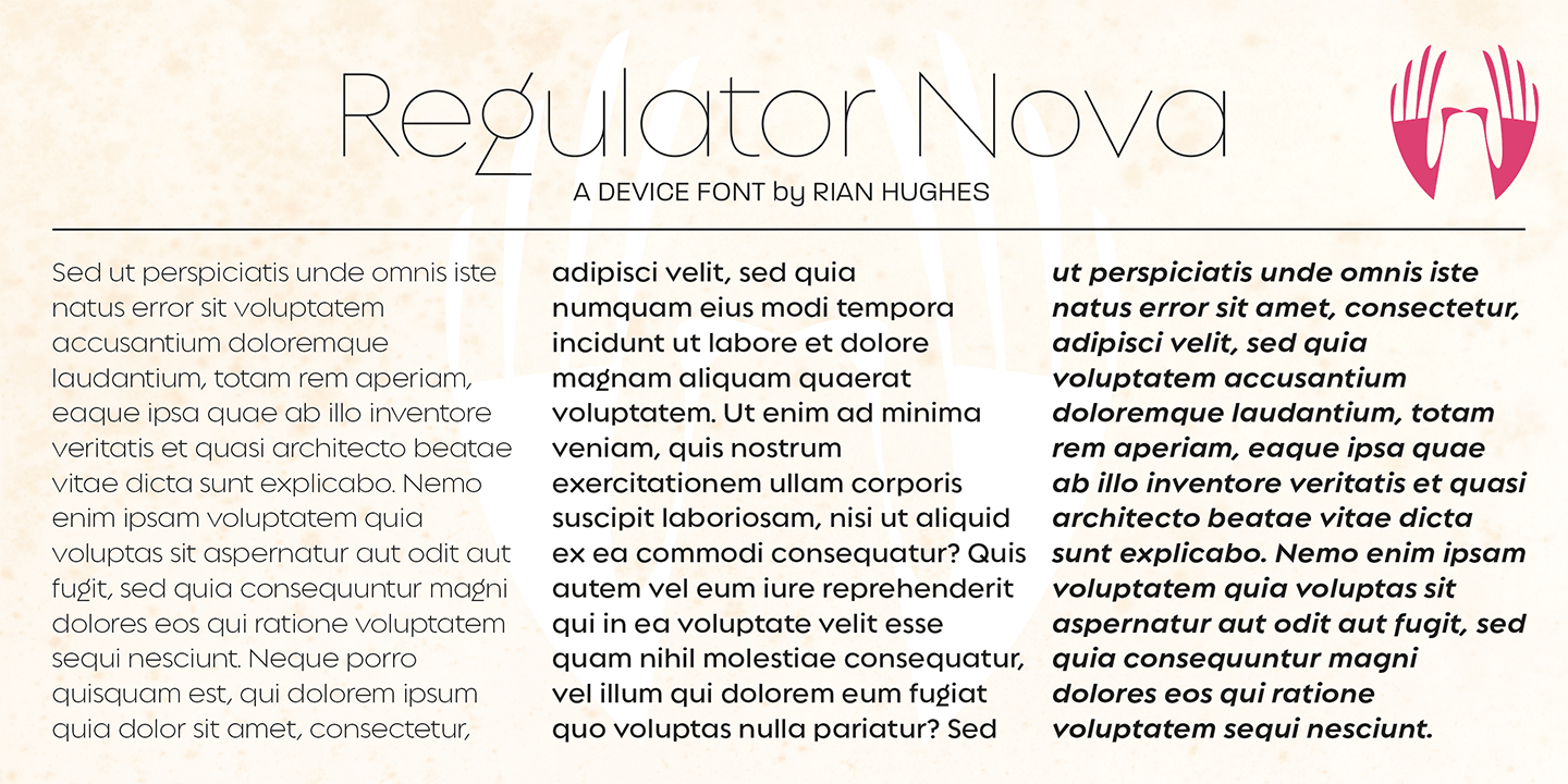 Regulator Nova Font Poster #1