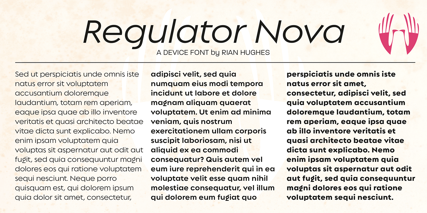 Regulator Nova Font Poster #1