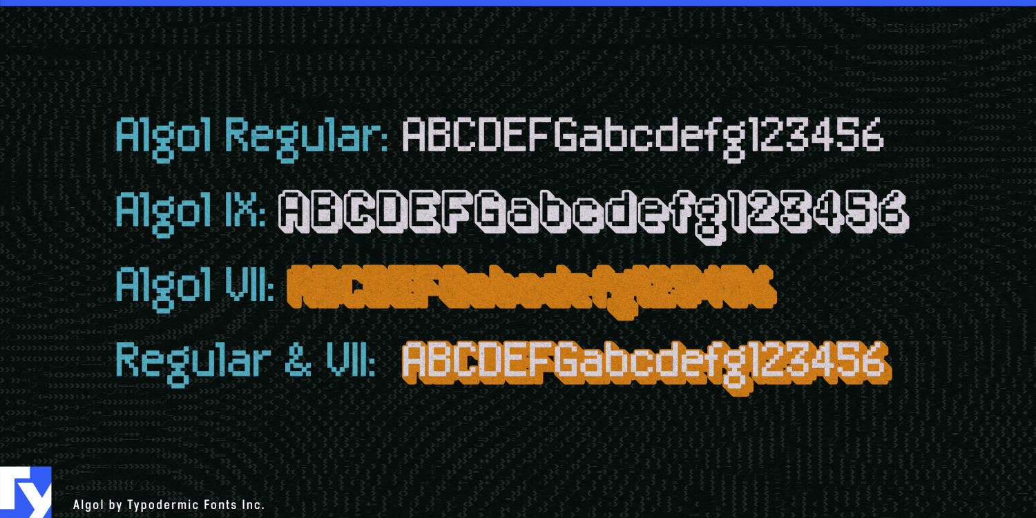 Algol Font Poster #1