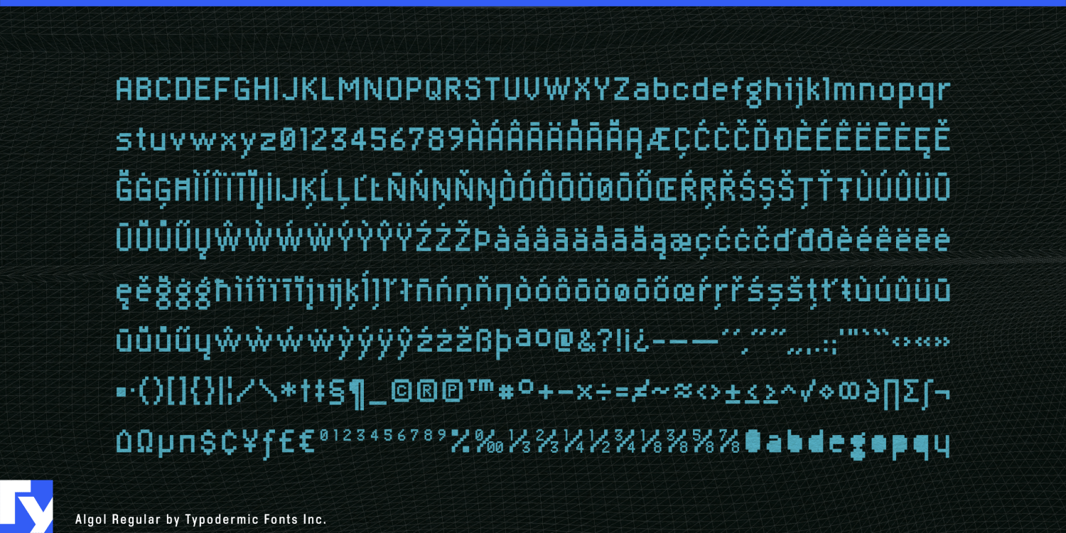 Algol Font Poster #1