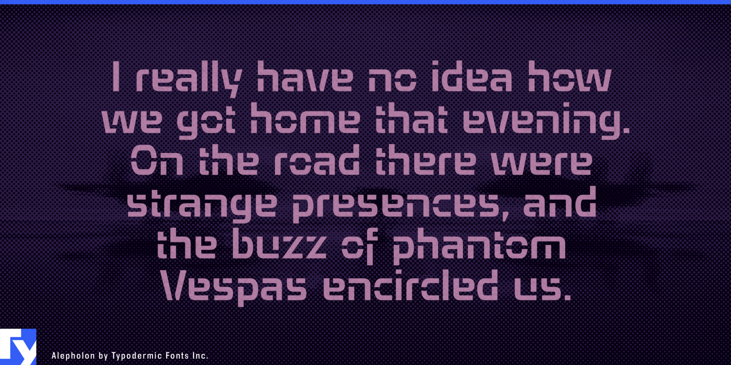 Alepholon Font Poster #1