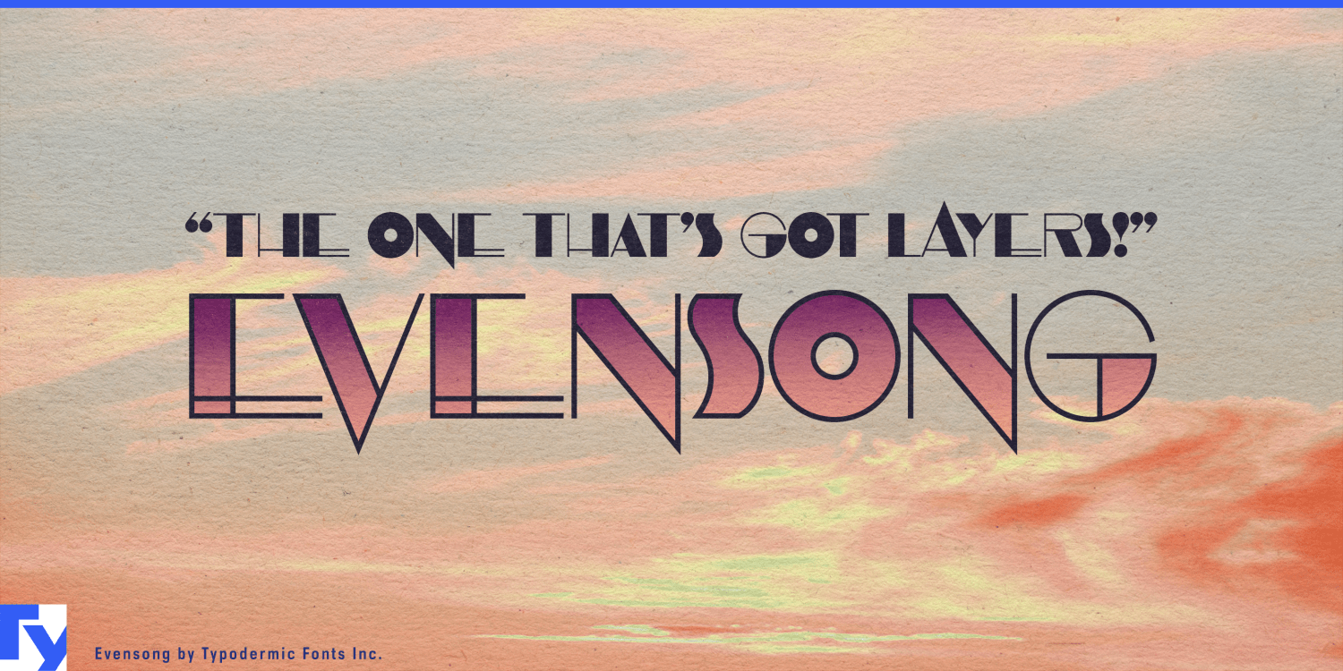 Evensong Font Poster #1